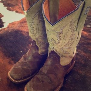 Anderson Bean Lime Bass Cowboy Boot, Toddler 10